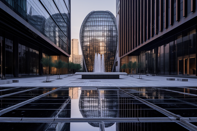 黄昏下的外滩金融中心建筑办公楼实拍摄影背景,高清,摄影图,摄影图片,图片大全,摄影图免费下载